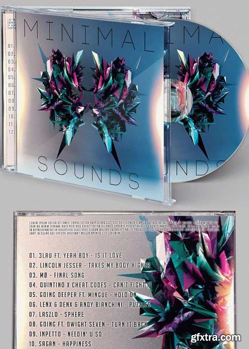 Minimal Sound CD Cover PSD Template