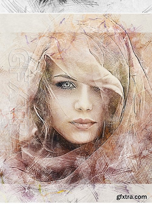 GraphicRiver - Soft Colored Pencil Photoshop Action 17485012