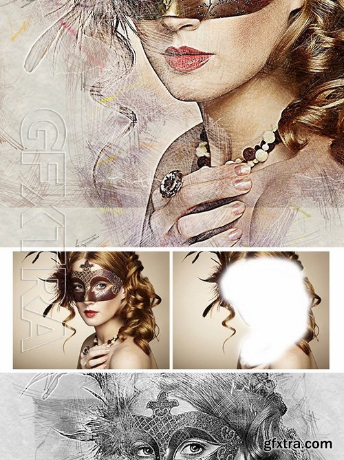 GraphicRiver - Soft Colored Pencil Photoshop Action 17485012