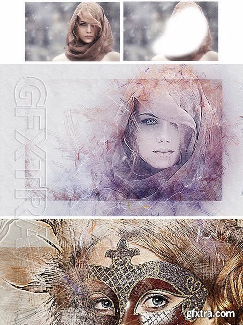 GraphicRiver - Soft Colored Pencil Photoshop Action 17485012