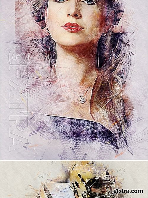 GraphicRiver - Soft Colored Pencil Photoshop Action 17485012