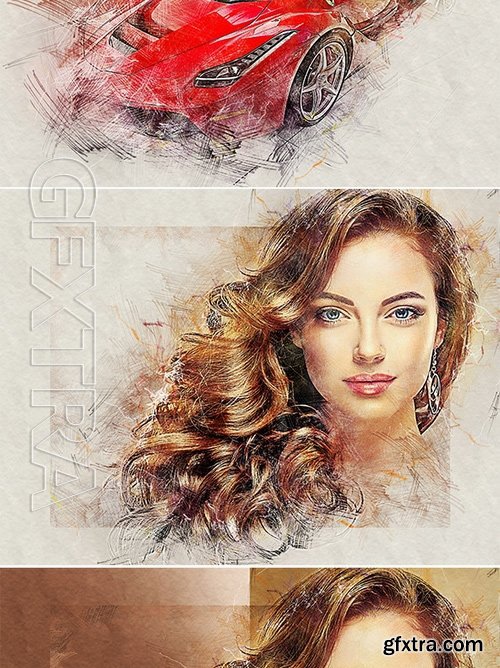 GraphicRiver - Soft Colored Pencil Photoshop Action 17485012