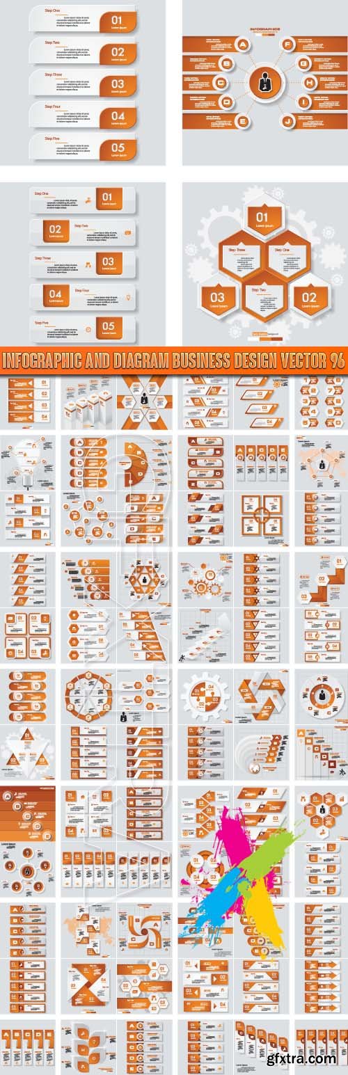 Infographic and diagram business design vector 96