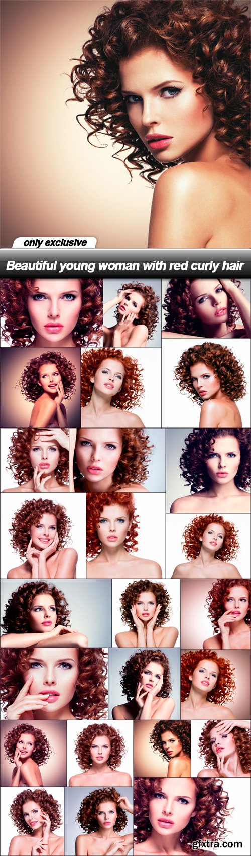 Beautiful young woman with red curly hair - 25 UHQ JPEG