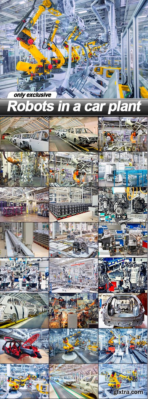 Robots in a car plant - 25 UHQ JPEG