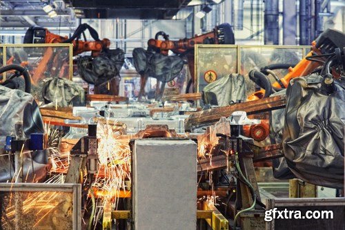 Robots in a car plant - 25 UHQ JPEG