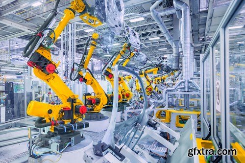 Robots in a car plant - 25 UHQ JPEG