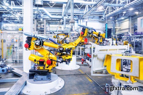 Robots in a car plant - 25 UHQ JPEG