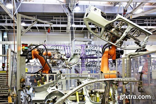 Robots in a car plant - 25 UHQ JPEG