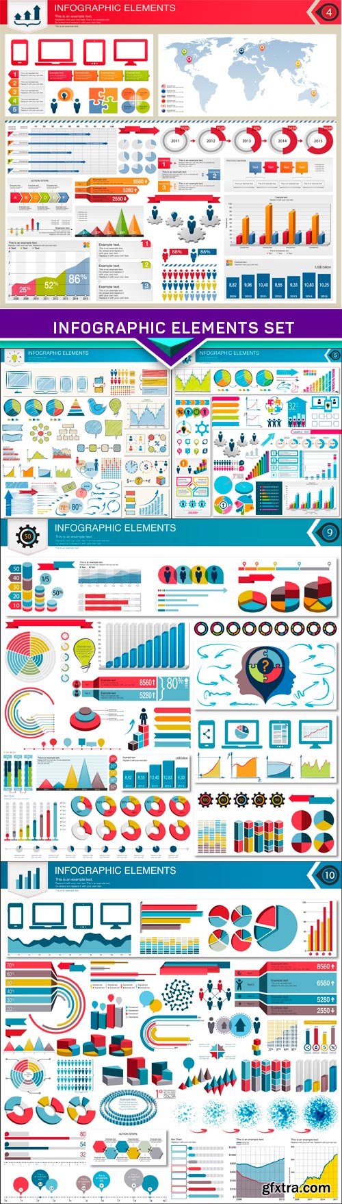 Infographic Elements Set 5X EPS