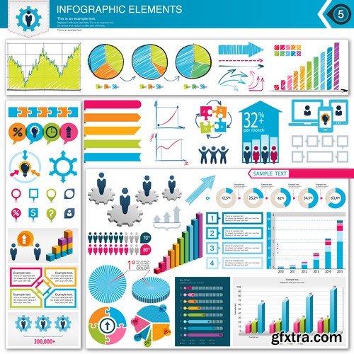 Infographic Elements Set 5X EPS