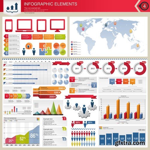 Infographic Elements Set 5X EPS