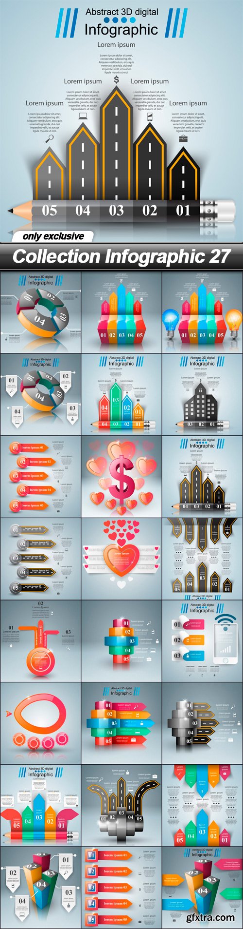 Collection Infographic 27 - 25 EPS