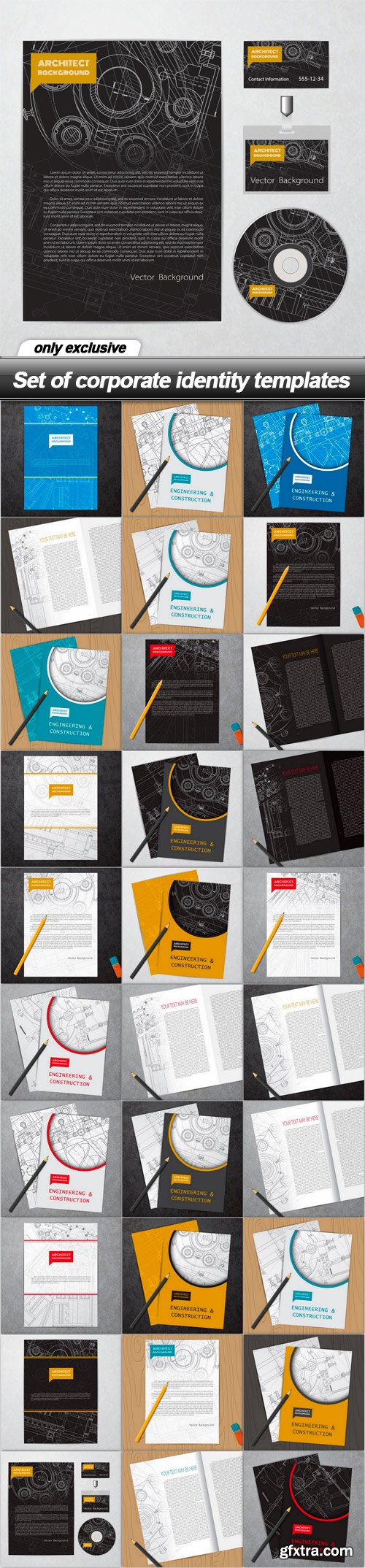 Set of corporate identity templates - 30 EPS