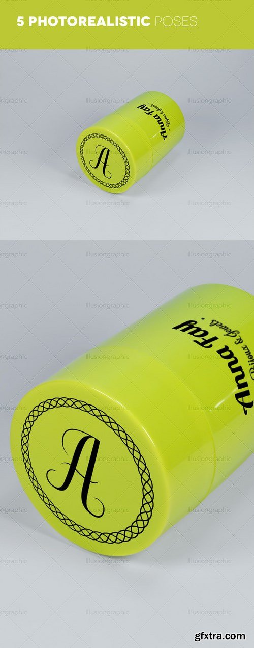 CM - Logo on Cylindrical Box Mockups 353082