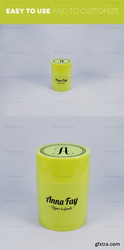 CM - Logo on Cylindrical Box Mockups 353082