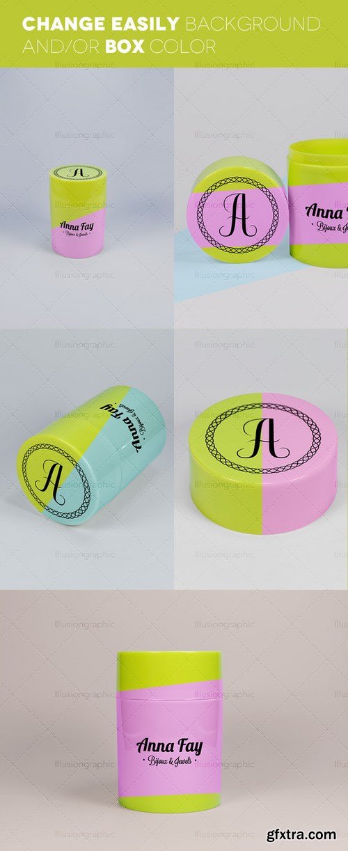 CM - Logo on Cylindrical Box Mockups 353082