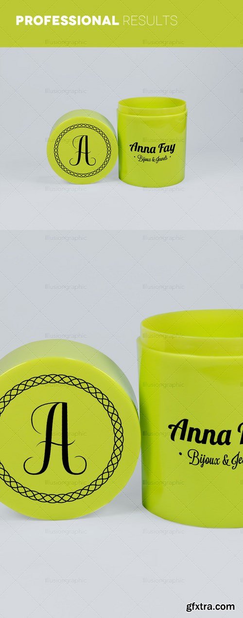 CM - Logo on Cylindrical Box Mockups 353082