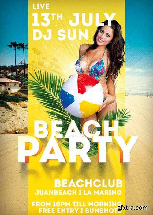 Beach Party Summer V9 Flyer Template