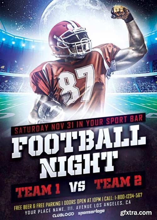 Football Sports V8 Flyer Template