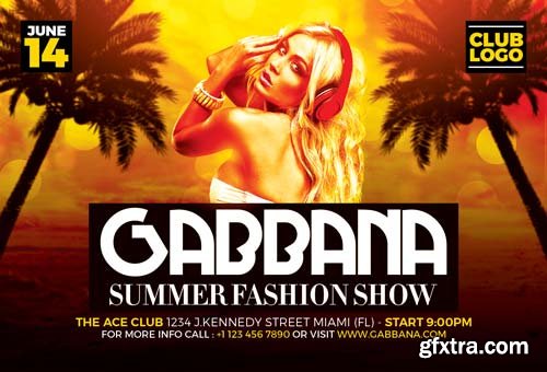 Summer Fashion Show Flyer Template