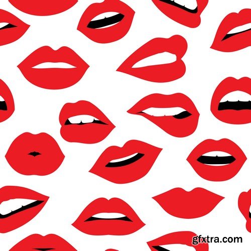 Lips pattern - 8 EPS