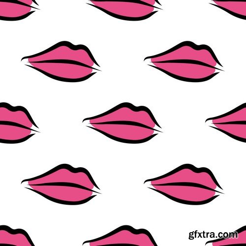 Lips pattern - 8 EPS