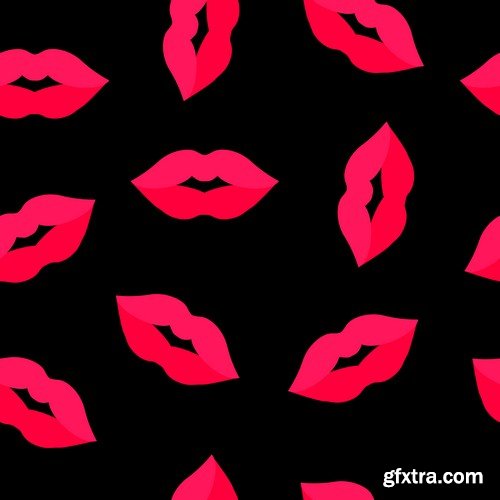 Lips pattern - 8 EPS