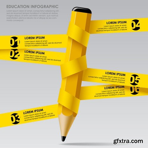 Education infographics - 5 EPS