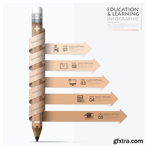 Education infographics - 5 EPS