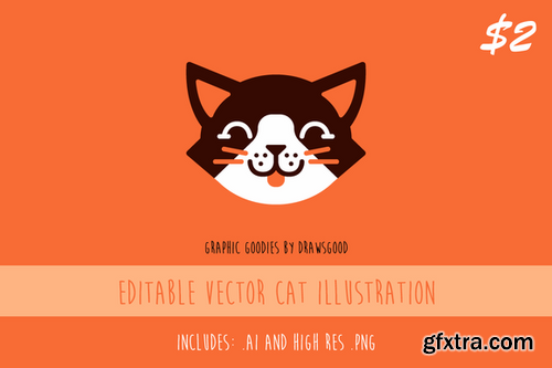 CM - Editable Vector Cat Illustration 835695