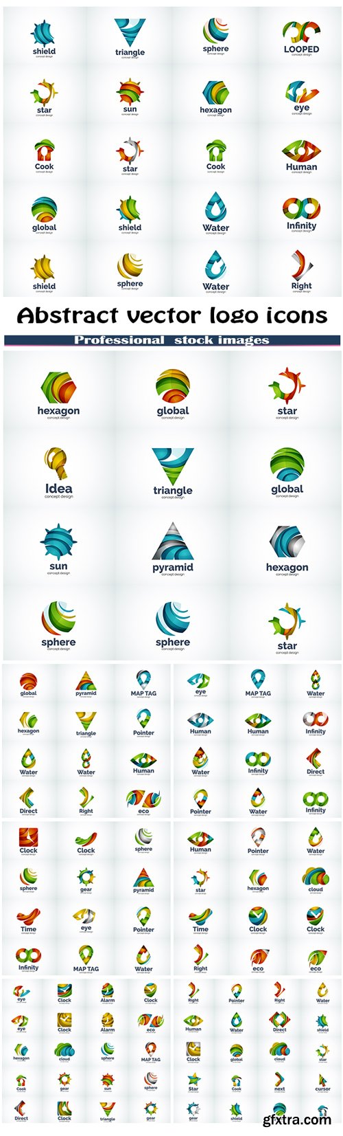 Set of abstract vector logo icons