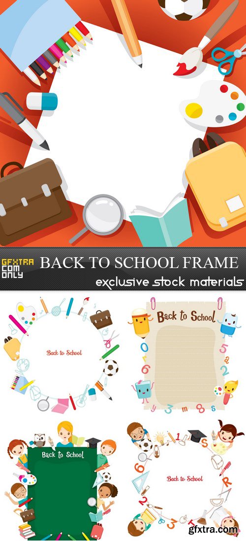 Back to School Frame - 5 EPS