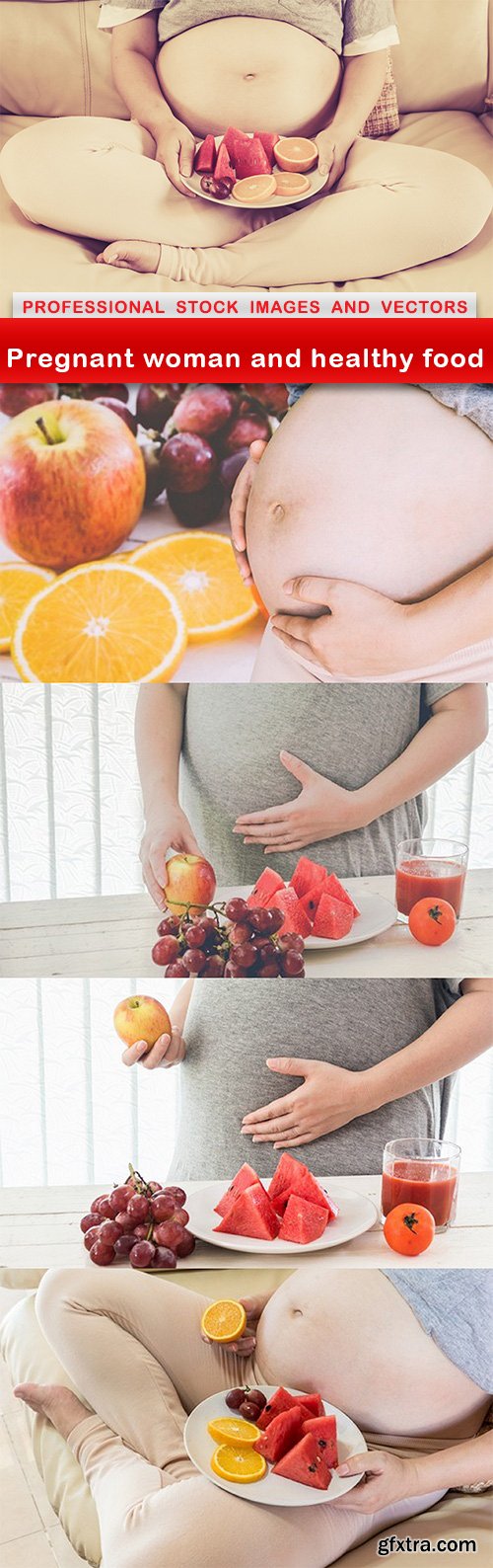 Pregnant woman and healthy food - 5 UHQ JPEG