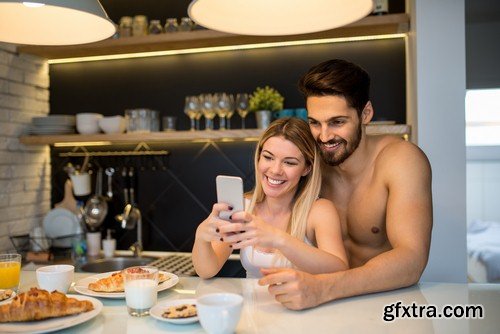 Couple at breakfast - 5 UHQ JPEG