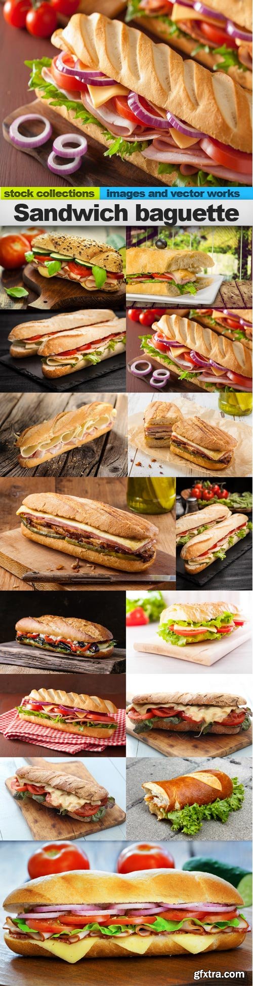 Sandwich baguette, 15 x UHQ JPEG