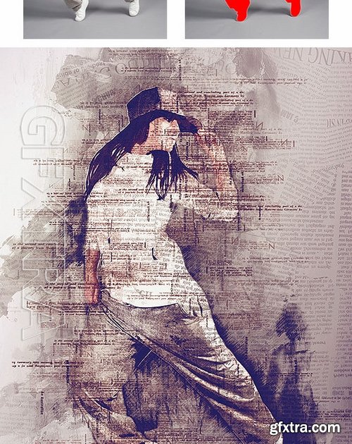 GraphicRiver - Newspaper Art Photoshop Action With Painting Effect 17461214