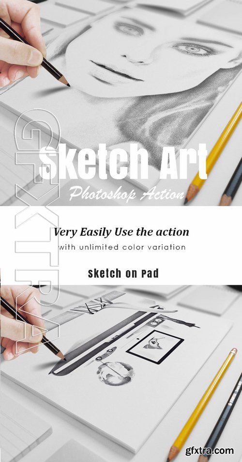 GraphicRiver - Sketch Art Photo Action 17444626