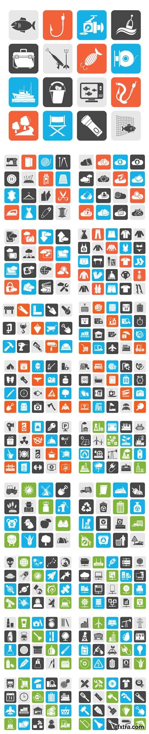 Vector Set - 20 Different Icons Mix 1