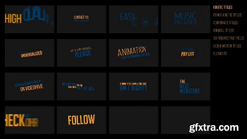 Videohive 105 Great Title Animations 17403772