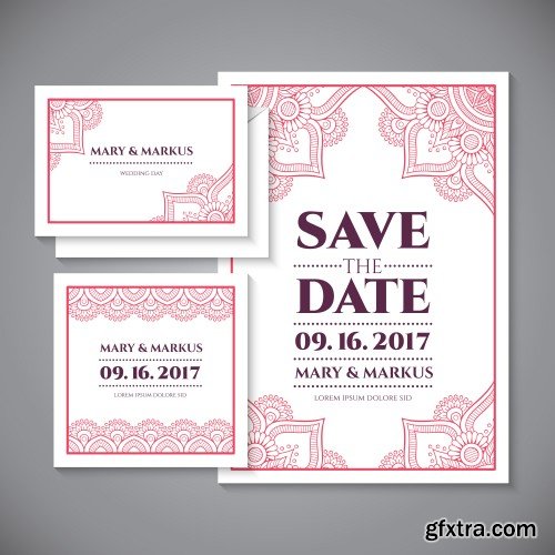 Business card, vintage decorative elements, hand drawn background