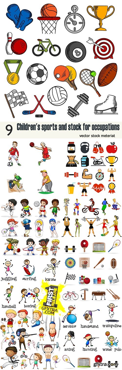 Children\'s sports and stock for occupations