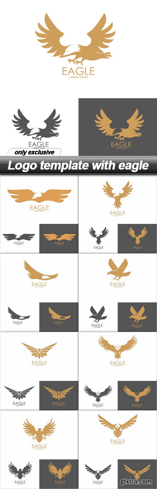 Logo template with eagle - 9 EPS