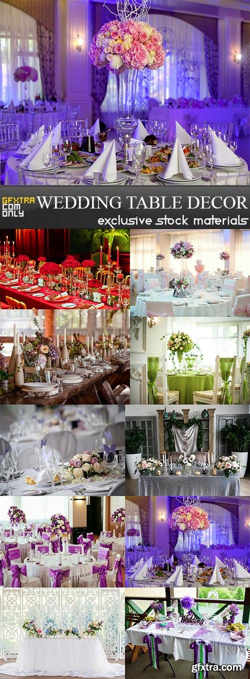 Wedding table decor, 10 x UHQ JPEG