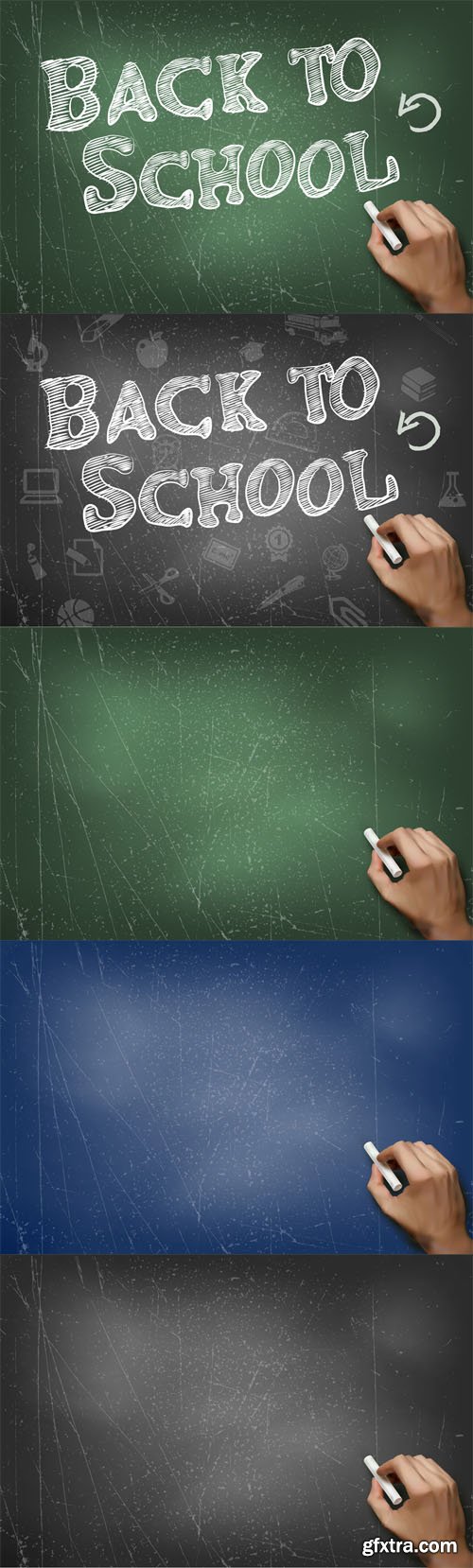 Vector Set - School Black Board