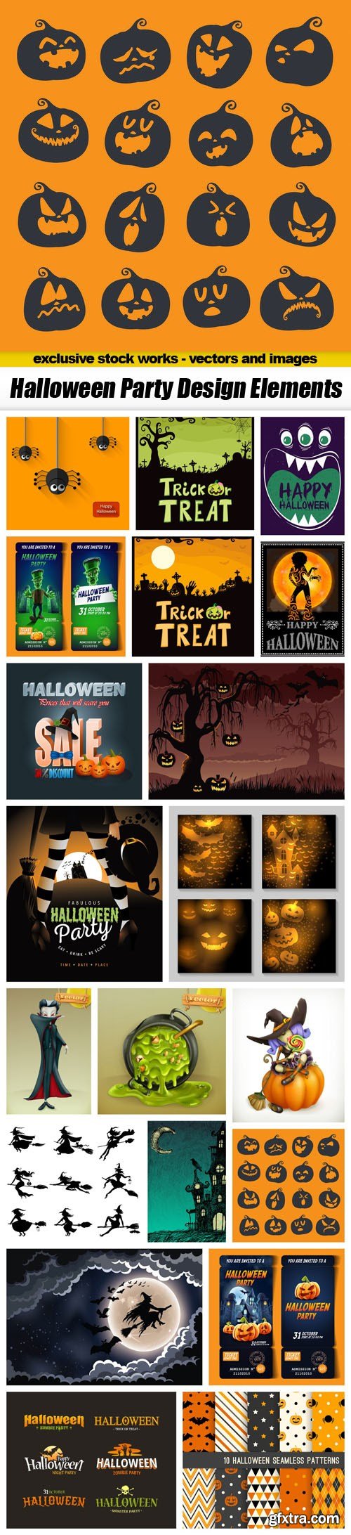 Halloween Party Design Elements - 20xEPS