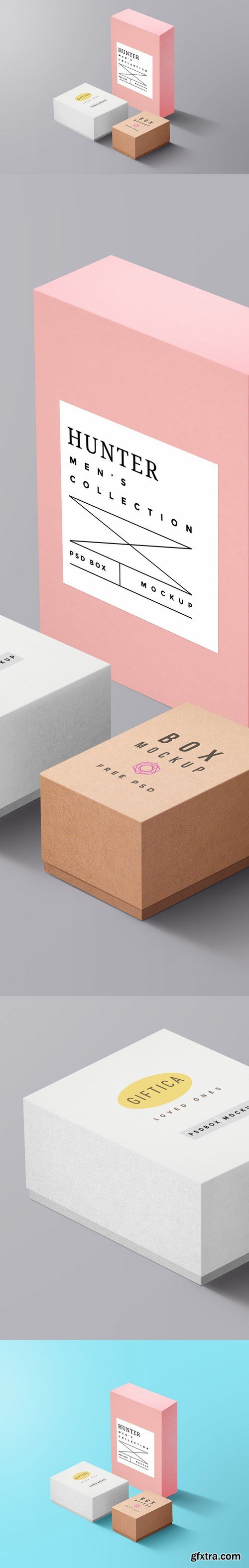 Packaging Boxes Mockup PSD