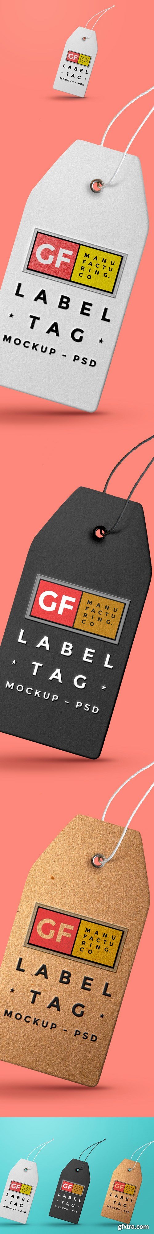 Label Tag Mockup PSD