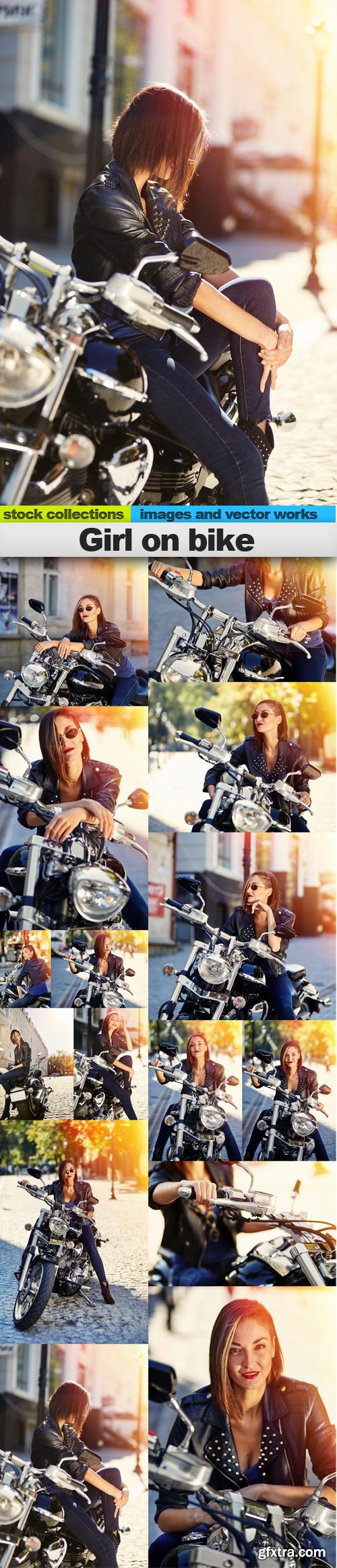 Girl on bike, 15 x UHQ JPEG