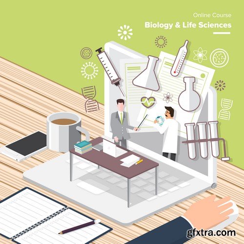 Online Course - Flat Business Concept 2 - 24xEPS